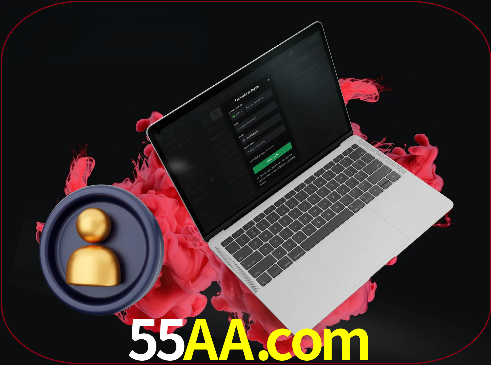 No cabeçalho do site 55aa, clique no botão que o levará a um formulário especial onde terá de introduzir as suas informações actuais.
