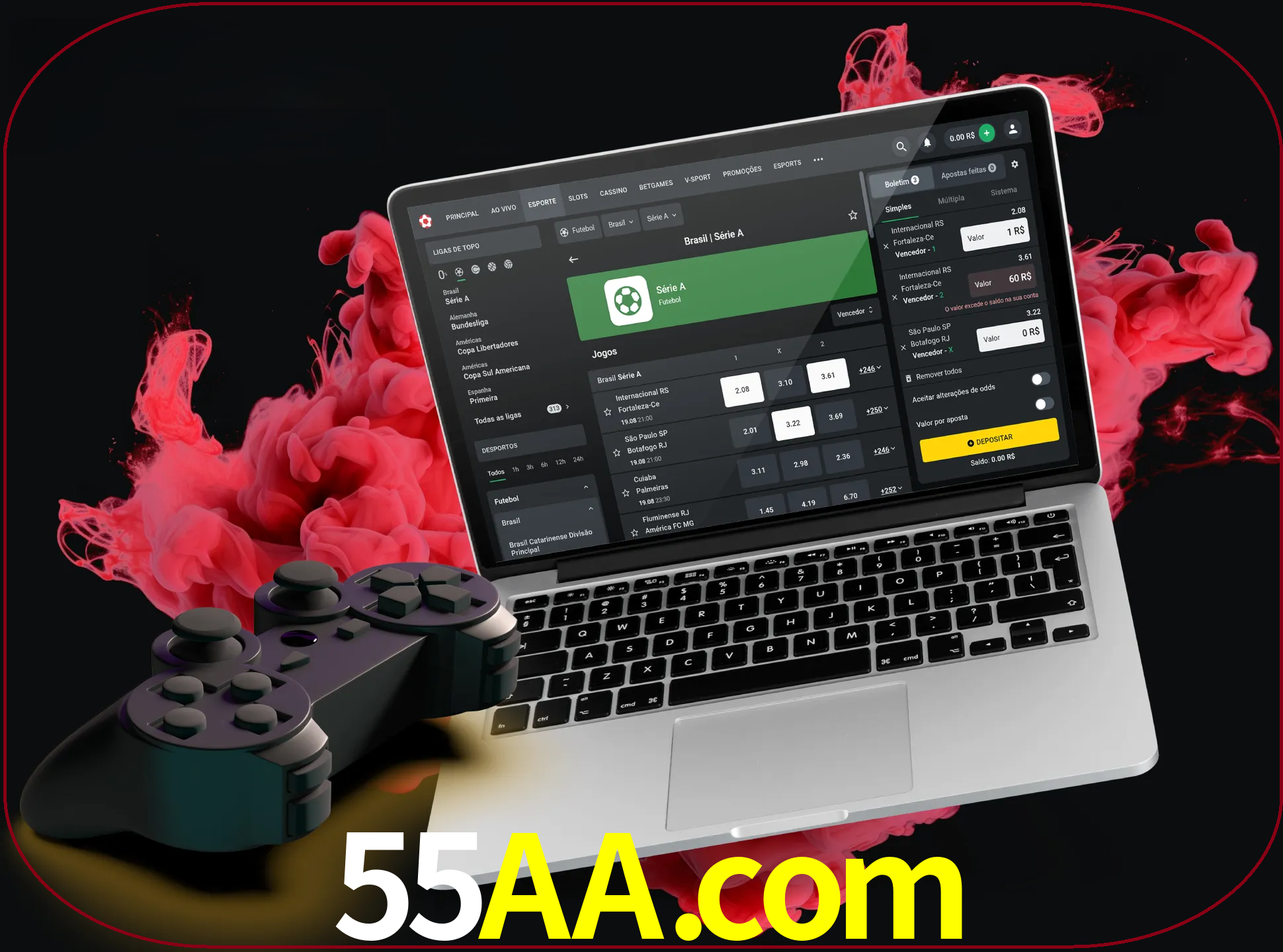 Visite a secção especial de jogos de vídeo em 55aa para descobrir em que jogos pode apostar e ganhar muito dinheiro.